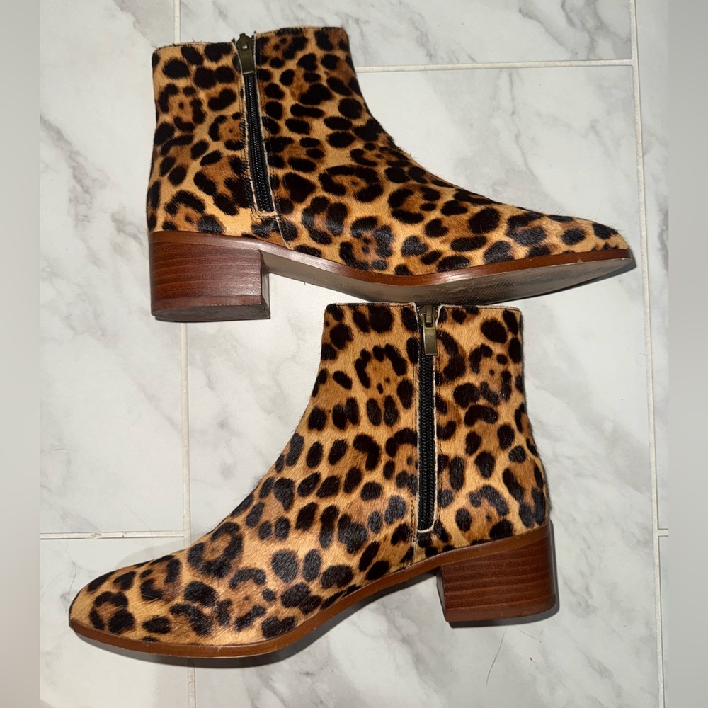 Women’s J Crew calf hair booties
